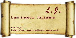 Laurinyecz Julianna névjegykártya