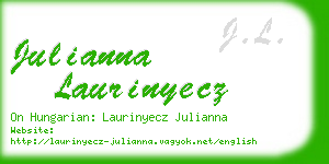 julianna laurinyecz business card